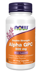 Now Alpha GPC 600 Mg (Double Strength 600 mg) - 60 Veg Capsules