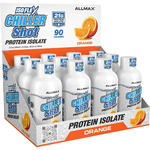 AllMax Nutrition IsoFlex Whey Protein Isolate Shots 3.4oz. (The Isoflex Chiller Shot )  Orange - 12 x 3.4oz Bottles