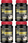 -Allmax Nutrition AllWhey Gold 100% Whey Protein  Cookies & Cream- 8 Lb (4 x 2 Lb) TWINPACK