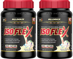 -AllMax Nutrition IsoFlex Whey Protein Isolate Birthday Cake - 4 Lb (2 x 2 Lb) TWINPACK