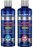 AllMax Nutrition L-Carnitine Liquid 1500 Variety - 2 x 32 Serving Bottles TWINPACK (1-Blue Raspberry & 1-Fruit Punch)