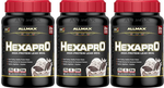 -AllMax Nutrition HexaPro Blend of 6 Sustained-Release Proteins  Cookies & Cream - 6 Lb (3 x 2 Lb Btls) 3 PACK