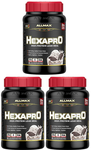 -AllMax Nutrition HexaPro Blend of 6 Sustained-Release Proteins  Cookies & Cream - 6 Lb (3 x 2 Lb Btls) 3 PACK