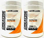 Axis Labs Creatine Monohydrate Powder - 1000 Grams (2 x 500 Gram Btls) TWINPACK