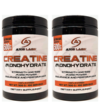 Axis Labs Creatine Monohydrate Powder - 1000 Gram (2 x 500 Gram Bottles) TWINPACK