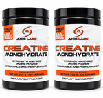 Axis Labs Creatine Monohydrate Powder - 1000 Gram (2 x 500 Gram Bottles) TWINPACK