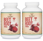Double Wood Supplements Beet Root Capsule Bottles - 2 x 210 Capsule Bottles TWINPACK