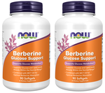 Now Foods Berberine Glucose Support - 180 Softgels (2 x 90 Softgel Bottles) TWINPACK