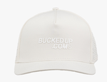 Bucked Up Hat Golf Hat [Off-White] Rubberized BuckedUp.com Logo - Adjustable