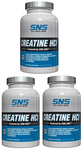 SNS Serious Nutrition Solutions Creatine HCI (Powered by CON-CRET) - 360 Capsules (3 x 120 Capsule Bottles) TWINPACK