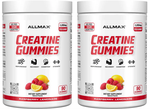 AllMax Nutrition Creatine Gummies (1.25g Creatine Per Gummy)  Raspberry Lemonade - 180 Gummies (2 x 90 Ct Bottles) TWINPACK