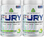Core Nutritionals FURY AUS Pre-Workout  Green Apple - 2 x 20/40 Servings TWINPACK