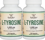 Double Wood Supplements L-Tyrosine - 2 x 120 Capsule Bottles TWINPACK