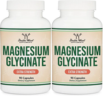 Double Wood Supplements Magnesium Glycinate Extra Strength - 2 x 90 Capsule Bottles TWINPACK