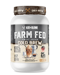 Axe & Sledge Farm Fed Whey Isolate Protein  Sweet Cream Cold Brew w/17mg Caffeine - 25 Servings