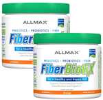 AllMax Nutrition FiberBiotiX Orange - 60 Servings (2 x 30 Serv Btls) TWINPACK  Complete Gut Health - Probiotics - Prebiotics - Fiber