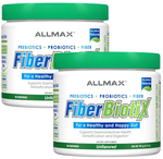 AllMax Nutrition FiberBiotiX Unflavored - 60 Servings (2 x 30 Serv Btls) TWINPACK  Complete Gut Health - Probiotics - Prebiotics - Fiber