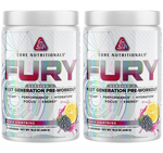 Core Nutritionals FURY V2 Pre-Workout Black Lightening - 40/80 Servings (2 x 20/40 Serv Bottles) TWINPACK  *Expiration date 3/26