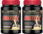 -AllMax Nutrition IsoFlex Whey Protein Isolate Blueberry Muffin - 4 Lb (2 x 2 Lb) TWINPACK