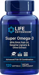 Life Extensions Super Omega-3 EPA/DHA Fish Oil, Sesame Lignans & Olive Extract  - 120 Softgels