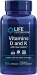 Life Extension Vitamins D and K with Sea-Iodine - 60 Capsules