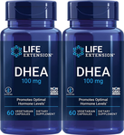 Life Extension DHEA 100 Mg - 2 x 60 Capsule Bottles TWINPACK