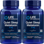 Life Extension Quiet Sleep Melatonin - 2 x 60 Capsule Bottles TWINPACK