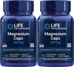 Life Extension Magnesium Caps 500 Mg - 2 x 100 Capsule Bottles TWINPACK