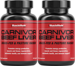 MuscleMeds Carnivor Beef Liver Grass-fed Beef Liver Capsule - 360 Capsules (2 x 180 Cap Bottles) TWINPACK
