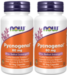 Now Foods Pycnogenol 60 Mg - 100 Capsules (2 x 50 Capsule Bottles)  TWINPACK