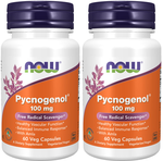 Now Foods Pycnogenol 100 Mg - 120 Capsules (2 x 60 Veg Capsule Bottles)  TWINPACK