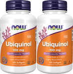 Now Foods Ubiquinol 100 Mg - 240 Softgel (2 x 120 Softgels)  TWINPACK