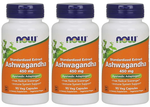 Now Foods Ashwagandha 450 Mg - 270 Capsules (3 x 90 Capsule Bottles) 3 PACK
