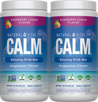 Natural Vitality Calm Magnesium Powder  Raspberry Lemon - 2 x 16 oz Bottles  TWINPACK