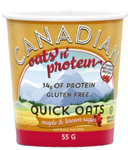Canadian Oats n' Protein Quick Oats Maple & Brown Sugar - 12 x 50 gram Cups