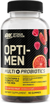 -Optimum Nutrition Opti-Men Multi + Probiotics Gummies Assorted Fruit - 90 Gummies *Expiration date 9/22