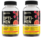-Optimum Nutrition Opti-Men Multi + Probiotics Gummies Assorted Fruit - 2 x 90 Gummies TWINPACK *Expiration date 9/22