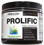 PES Prolific Pre Workout Sour Green Apple - 20 Servings (40 Scoops) *Expiration date 8/26