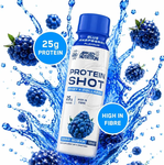 -Applied Nutrition Protein Shot 3.4oz 25g  Blue Raspberry - 12 x 3.4oz Bottles
