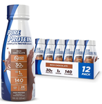Pure Protein Complete Protein Shake Rich Chocolate - 12 Plastic Bottles