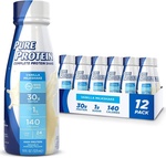 Pure Protein Complete Protein Shake Vanilla Milkshake - 12 Plastic Bottles