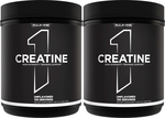 Rule 1 Creatine 100% Micronized Creatine Monohydrate - 150 Servings (2 x 75 Serving Btls) TWINPACK