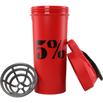 5% Nutrition Shaker Bottle 20 oz Red