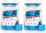 Smash Creatine Gummies  Bluerazz - 2 x 30 Serving Btls  TWINPACK