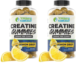 TNL Creatine Gummies 1g Creatine/Gummie  Lemon Drop - 240 Gummies (2 x 120 Ct Bottles) TWINPACK