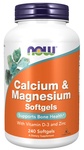Now Foods Calcium & Magnesium +Vitamin D - 240 Softgels