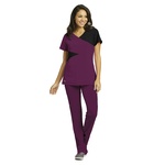 3 Pocket Color Block Mock Wrap