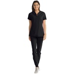 3 Pocket Hi-Lo V-Neck Scrub Top with Invisible Zipper - Barco One
