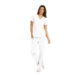 5 Pocket V-Neck Top with Sporty Seaming and Side Panel - Barco One