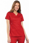 Cherokee Empire Waist Mock Wrap Top
